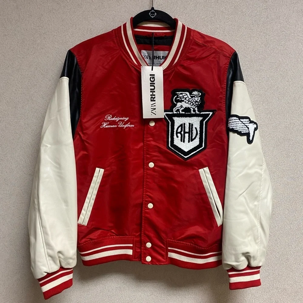 NWT ZARA X RHUIGI LIMITED EDITION LEATHER BOMBER JACKET